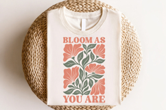 Bloom As You Are PNG, Retro Floral Design Product Image 3