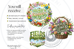 Bloom &amp; Bright Spring Quotes for Sublimation and POD Product Image 2