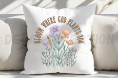 Bloom where god plants you Sublimation PNG Product Image 4