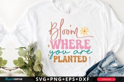 Bloom Where You Are Planted SVG, Positive Quotes SVG Design Product Image 1