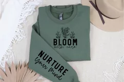 Bloom with care Sleeve SVG, Mental Health Sleeve SVG Product Image 3