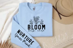 Bloom with care Sleeve SVG, Mental Health Sleeve SVG Product Image 2