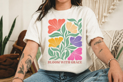 Bloom With Grace Floral PNG, Elegant Flower Design Product Image 3