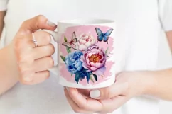Bloom with Grace Sublimation | Peony Flowers Shirt Print Product Image 3