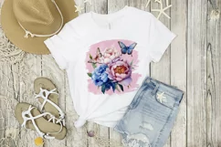 Bloom with Grace Sublimation | Peony Flowers Shirt Print Product Image 5