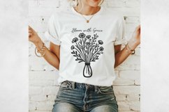 Floral Line Art Clipart | Wildflower SVG, PNG, EPS. Product Image 4