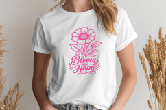 Bloom With Hope SVG, Breast Cancer Awareness Pink Ribbon PNG Product Image 2
