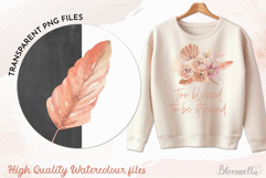 Boho Watercolour Clipart Elements Bohemian Flowers Florals Product Image 5