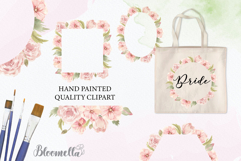 Pastel Pink Soft Florals Watercolour Clipart Elements Product Image 2
