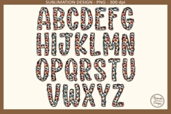 Blooming Doodle Alpha Set, Floral Alphabet Clipart PNG Product Image 2