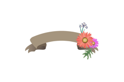 Blooming floral banner decoration graphic Product Image 1