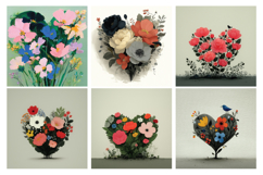 Blossom Bouquet Digital Paper, 40 PNG &amp; JPEG Product Image 2