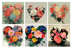 Blossom Bouquet Digital Paper, 40 PNG &amp; JPEG Product Image 3