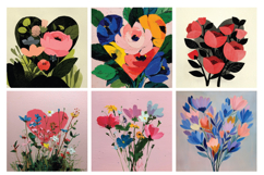 Blossom Bouquet Digital Paper, 40 PNG &amp; JPEG Product Image 4