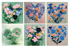 Blossom Bouquet Digital Paper, 40 PNG &amp; JPEG Product Image 6