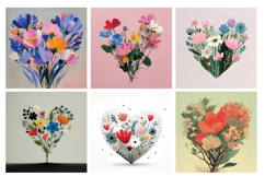 Blossom Bouquet Digital Paper, 40 PNG &amp; JPEG Product Image 7