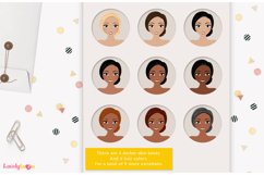 Woman character clipart, casual coffee girl, Blossom LVA26 Product Image 3