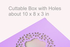 Blossom Border Window Rectangular Favor Box Template SVG