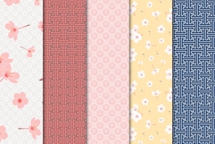 Minimalist Asian Sakura &amp; Geometric Papers Product Image 2