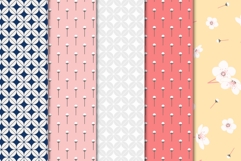 Minimalist Asian Sakura &amp; Geometric Papers Product Image 3