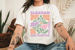 Blossom Where You Are Planted PNG, Floral Design Product Image 3