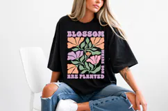Blossom Where You Are Planted PNG, Floral Design Product Image 5