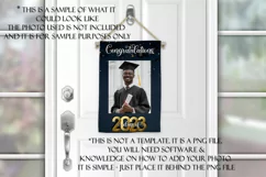 Class of 2023 Blue Graduation Garden Flag PNG Sublimation Product Image 3