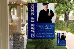 Graduation Garden Flag PNG Sublimation Design, Blue 2023 Product Image 4