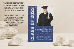 Graduation Garden Flag PNG Sublimation Design, Blue 2023 Product Image 5