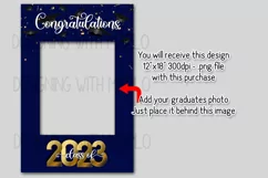 Class of 2023 Blue Graduation Garden Flag PNG Sublimation Product Image 2