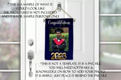 Class of 2023 Blue Graduation Garden Flag PNG Sublimation Product Image 3