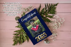 Class of 2023 Blue Graduation Garden Flag PNG Sublimation Product Image 5