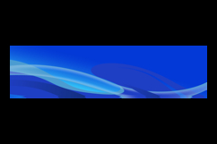 Blue abstract curve wavy horizontal banner template backgrou Product Image 2