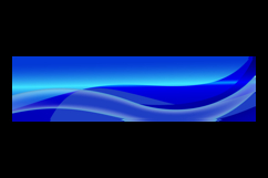 Blue abstract curve wavy horizontal banner template vector Product Image 2