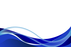 Blue abstract curve wavy shapes decoration banner element Product Image 1
