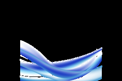 Blue abstract dynamic gradient mesh curve wave design Product Image 2