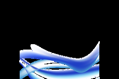 Blue abstract dynamic gradient mesh curve wave element Product Image 2