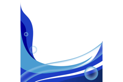 Blue abstract dynamic wave decoration element background Product Image 1