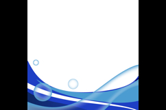 Blue abstract dynamic wave decoration element isolated Product Image 2
