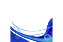 Blue abstract dynamic wave decoration element vector Product Image 1