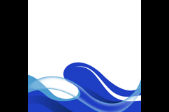 Blue abstract wavy shapes transparent banner background Product Image 2