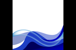 Blue abstract wavy shapes transparent banner design Product Image 2