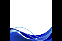 Blue abstract wavy shapes transparent banner element Product Image 2