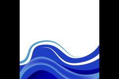 Blue abstract wavy shapes transparent banner graphic Product Image 2