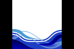 Blue abstract wavy shapes transparent banner vector Product Image 2
