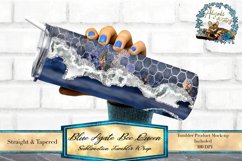 This is a blue agate and honeycomb agate design. Sized for 20oz skinny tumblers. Although it can be easily resized to fit other Sublimation tumbler and mug sizes. Used in waterslide and printed vinyl crafts.