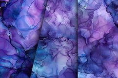 Blue Alcohol Ink Digital Paper Bundle Product Image 2