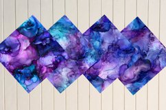 Blue Alcohol Ink Digital Paper Bundle Product Image 4
