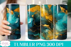 Blue marble 20oz tumbler sublimation PNG, Alcohol ink PNG Product Image 1