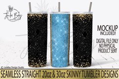 Blue and Black Glitter Tumbler Sublimation Bundle PNG Bling Elegant Wedding Bridesmaid New Years